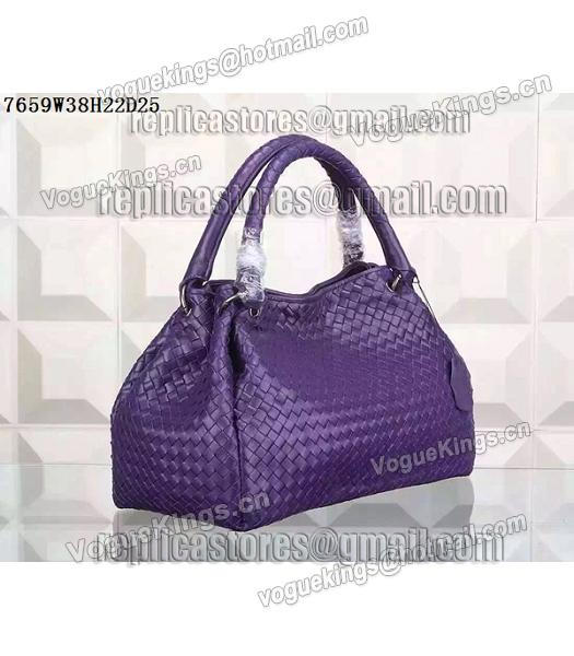 Bottega Veneta Woven Handle Bag Purple-1