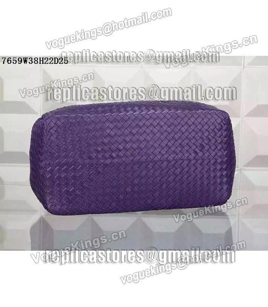 Bottega Veneta Woven Handle Bag Purple-4
