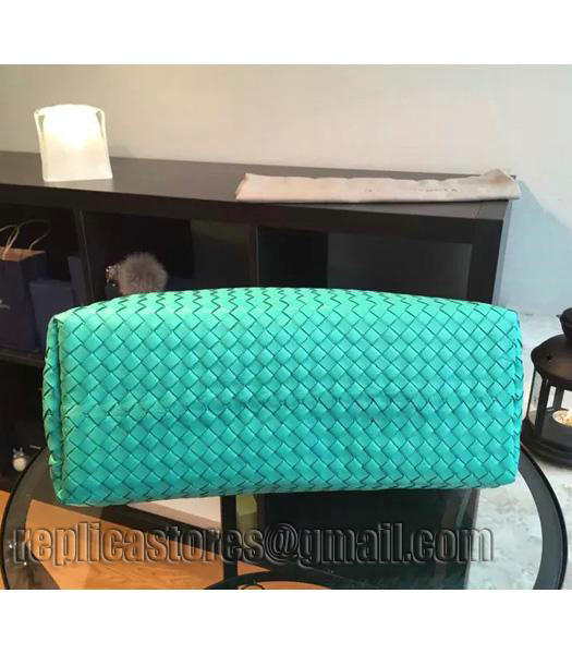Bottega Veneta Woven Lambskin Tote Bag Emerald Green-3
