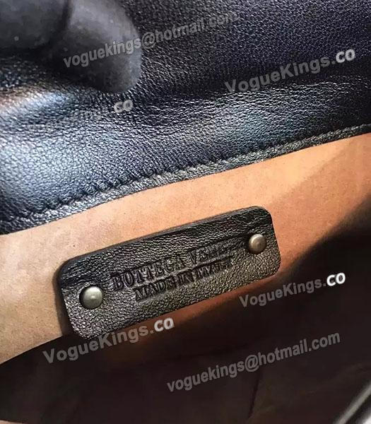 Bottega Veneta Woven Sheepskin Leather Crossbody Bag Black-6