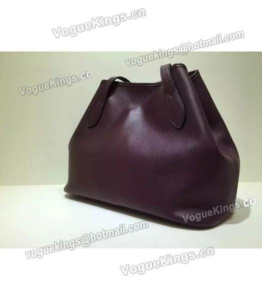 Burberry Original Calfskin Leather Large Tote Bag Wine Red-2