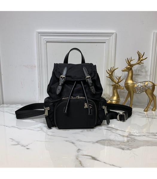 Burberry Original Nylon Small Backpack With Black Leather