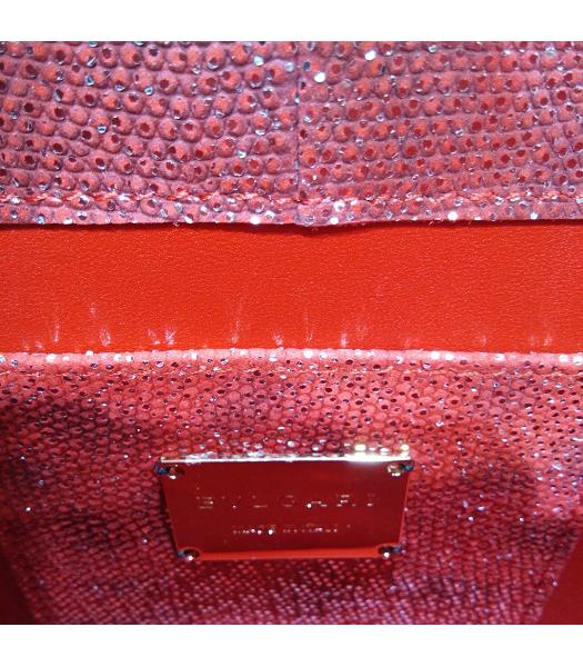 Bvlgari Real Python Leather Serpenti Forever 20cm Mini Bag Red-8