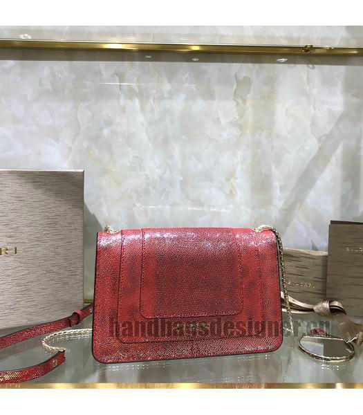 Bvlgari Real Python Leather Serpenti Forever 22cm Bag Red-3