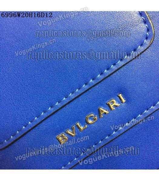 Bvlgari Sapphire Blue Original Leather 20cm Chains Small Bag-5