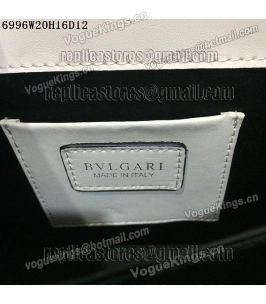 Bvlgari White Original Leather 20cm Chains Small Bag-6
