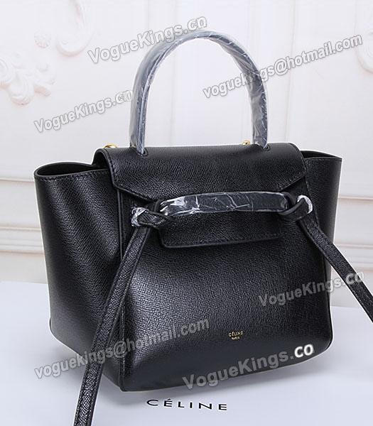 Celine Belt Black Leather Small Palmprint Tote Bag-1