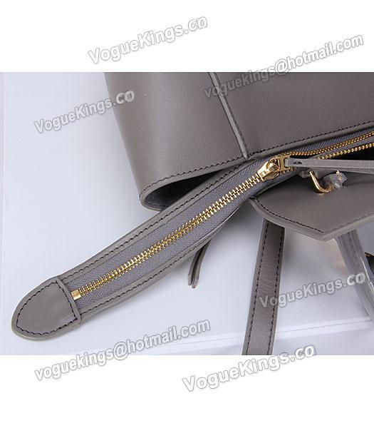 Celine Belt Grey Leather High-quality Tote Bag-7