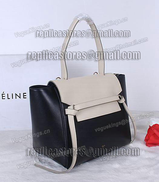 Celine Belt Original Leather Tote Bag 3346 In Offwhite/Black-1