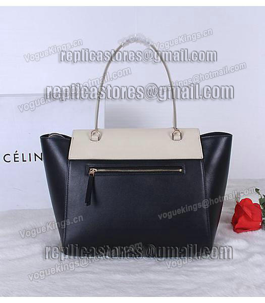 Celine Belt Original Leather Tote Bag 3346 In Offwhite/Black-2