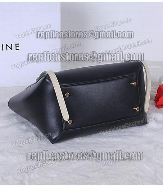 Celine Belt Original Leather Tote Bag 3346 In Offwhite/Black-5