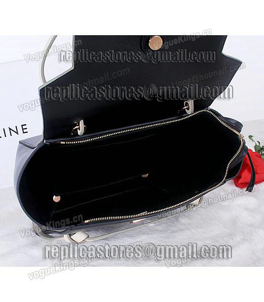 Celine Belt Original Leather Tote Bag 3346 In Offwhite/Black-6