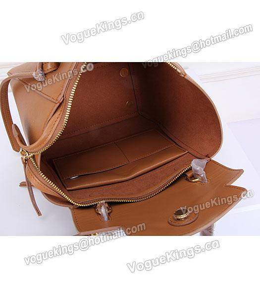 Celine Belt Small Tote Bag Light Coffee Leather-3