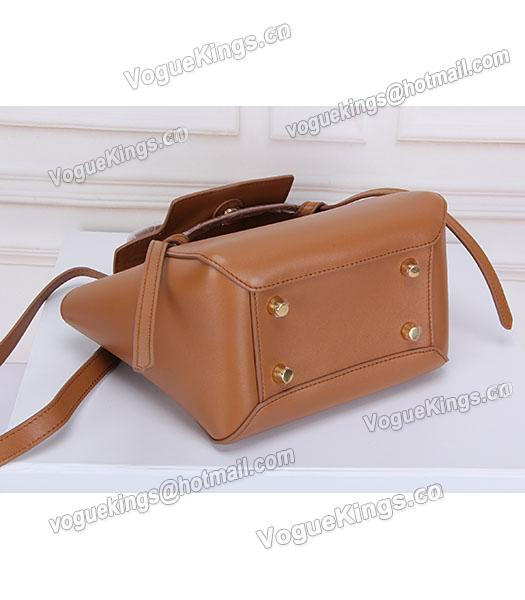 Celine Belt Small Tote Bag Light Coffee Leather-4