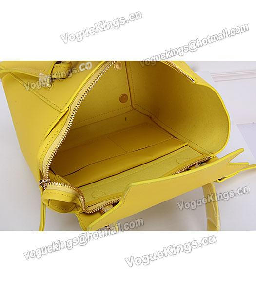 Celine Belt Yellow Leather Small Tote Bag-4