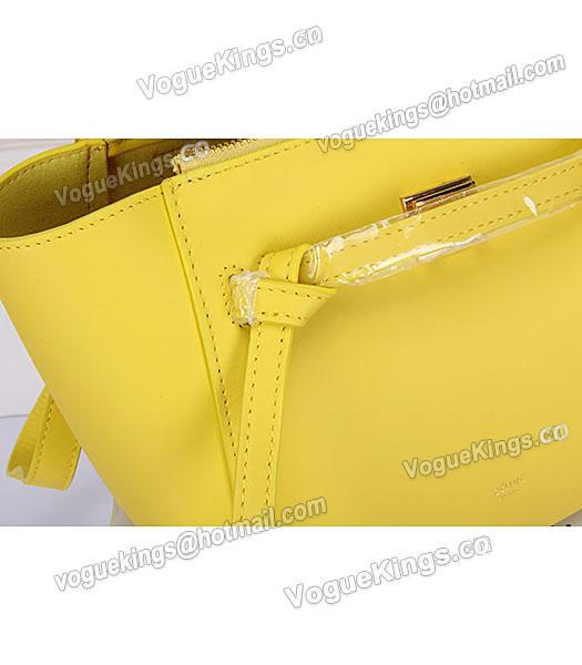 Celine Belt Yellow Leather Small Tote Bag-5