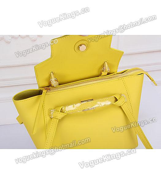 Celine Belt Yellow Leather Small Tote Bag-6