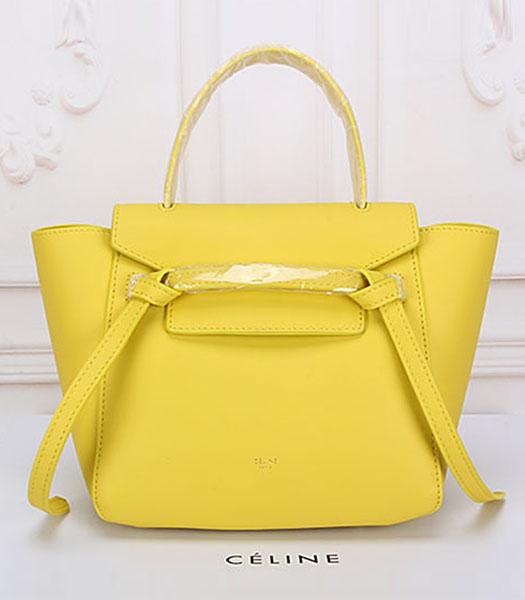 Celine Belt Yellow Leather Small Tote Bag
