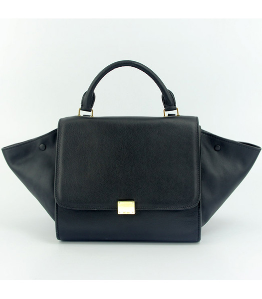 Celine Black Imported Leather Square Bag