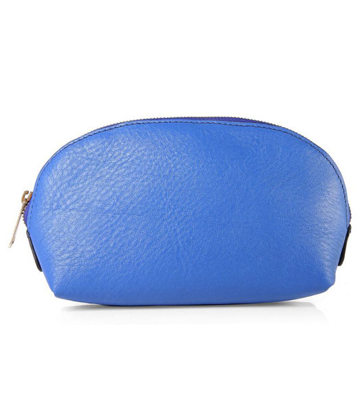 Celine Blue Original Leather Cosmetic Bag
