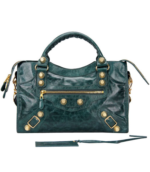 Celine Boston 30cm Smile Blue/Jujube Imported Leather Tote Bag