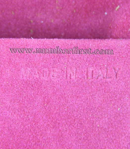 Celine Boston 30cm Smile Tote Handbag Dark Pink Leather-6