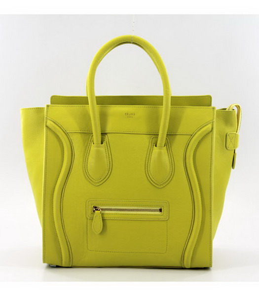 Celine Boston 33cm Smile Tote Bag in Yellow