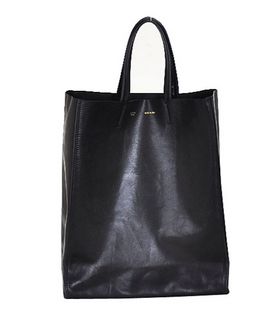 Celine Cabas Chic Black Lambskin Shopping Bag