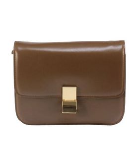Celine Classic Box Small Flap Bag Apricot Calfskin Leather