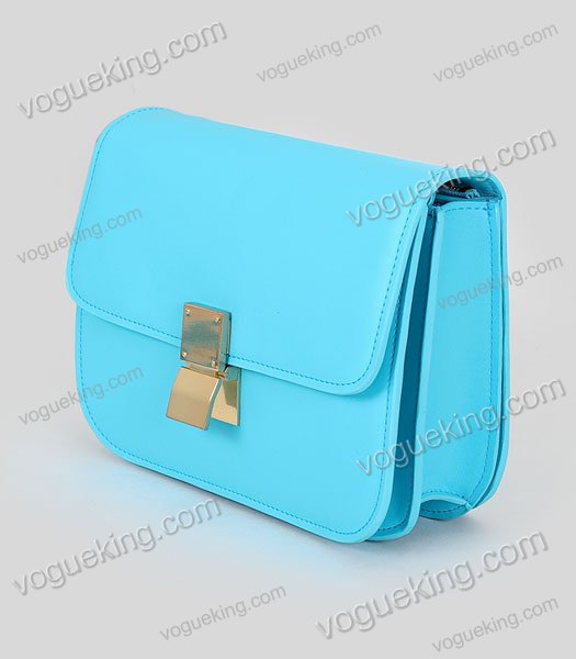 Celine Classic Box Small Flap Bag Sky Blue Calfskin Leather-1