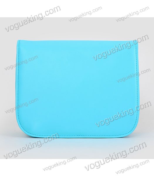 Celine Classic Box Small Flap Bag Sky Blue Calfskin Leather-3