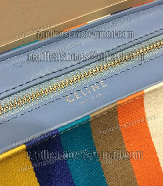 Celine Fashion Rainbow Women Top Handle Bag 8183 In Light Blue-6