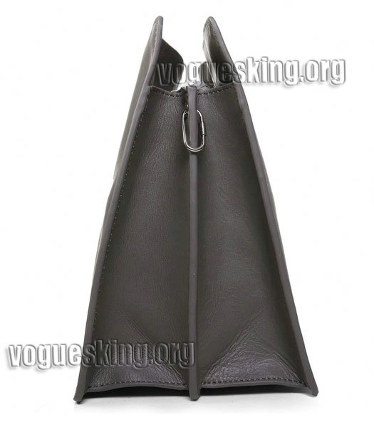 Celine Grey Imported Leather Large Shoulder Bag-2