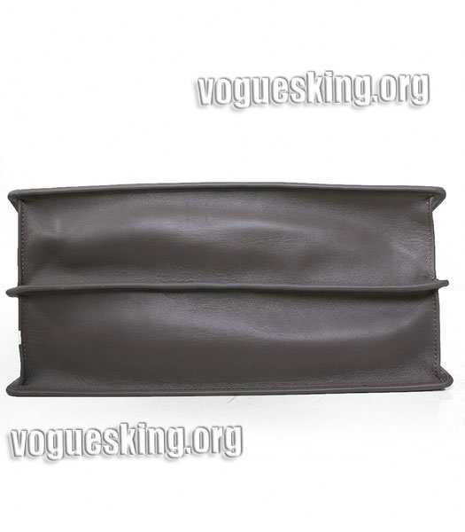 Celine Grey Imported Leather Large Shoulder Bag-4