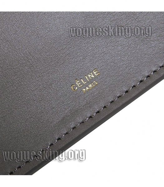 Celine Grey Imported Leather Large Shoulder Bag-5