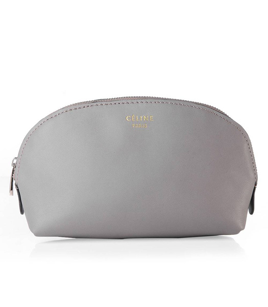 Celine Khaki Original Leather Cosmetic Bag