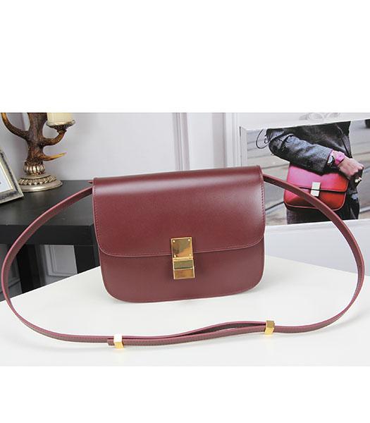 Celine Latest Design Jujube Red Crystal Leather Small Shoulder Bag