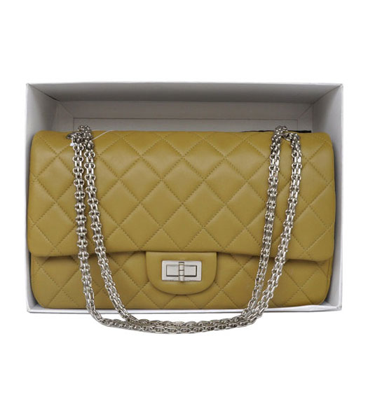 Celine Light Khaki Litchi Pattern Imported Leather With Suede Leather Stamped Trapeze Bag