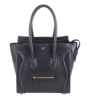 Celine Mini 26cm Small Tote Bag Black Imported Leather