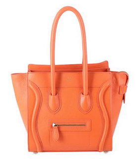 Celine Mini 26cm Small Tote Bag Orange Imported Leather
