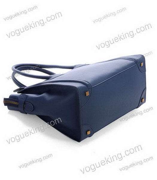 Celine Mini 30cm Dark Blue Imported Leather Medium Tote Bag-3