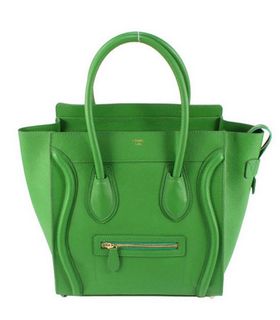 Celine Mini 30cm Medium Tote Bag Green Calfskin