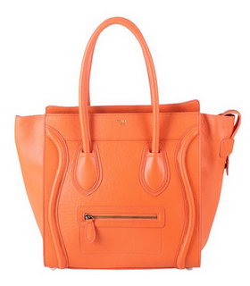 Celine Mini 30cm Medium Tote Bag Orange Imported Leather