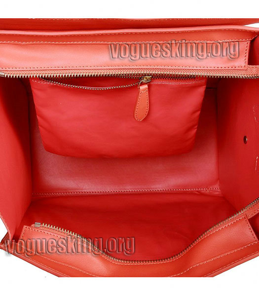 Celine Mini 30cm Peach Imported Leather Medium Tote Bag-6