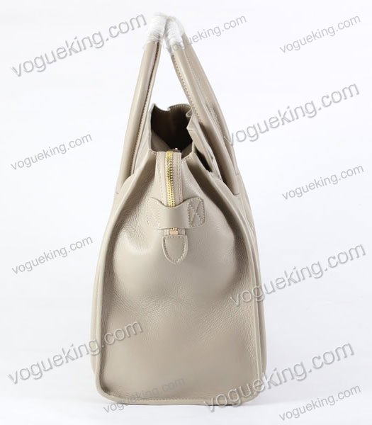 Celine Mini 33cm Large Tote Bag Light Khaki Calfskin-2