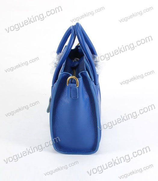 Celine Nano 20cm Small Tote Bag Blue Calfskin-2