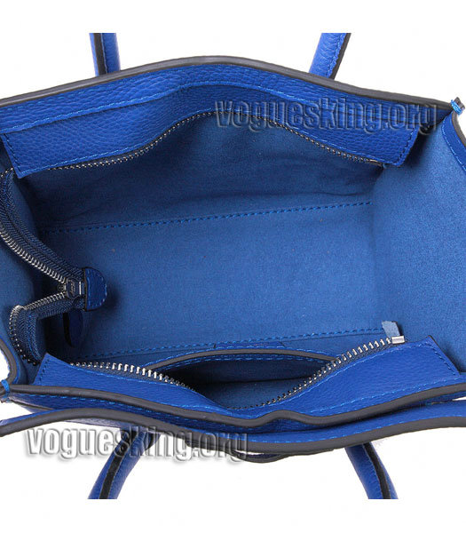 Celine Nano 20cm Small Tote Bag Dark Blue Litchi Pattern Imported Leather-6