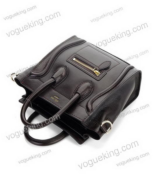Celine Nano 20cm Small Tote Handbag Dark Coffee Leather-2