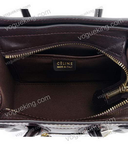 Celine Nano 20cm Small Tote Handbag Dark Coffee Leather-4