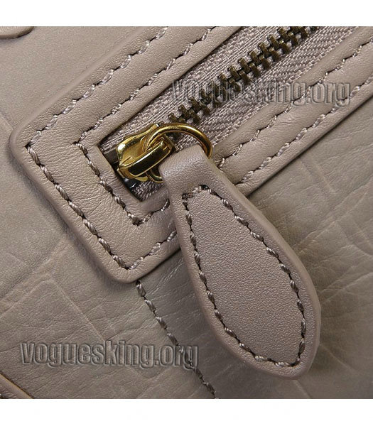 Celine Nano 20cm Small Tote Handbag Light Khaki Croc Veins/Original Leather-4